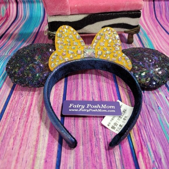 Disney Parks 50th Anniversary Sequin with Jewels Minnie Mouse Ears - Picture 8 of 8